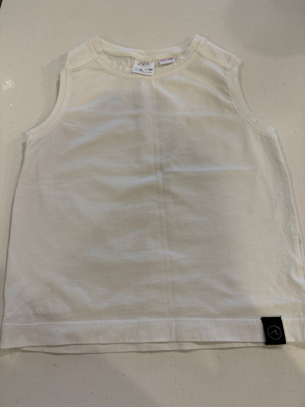 Zara Kids White Tank Top - Minimal Tee